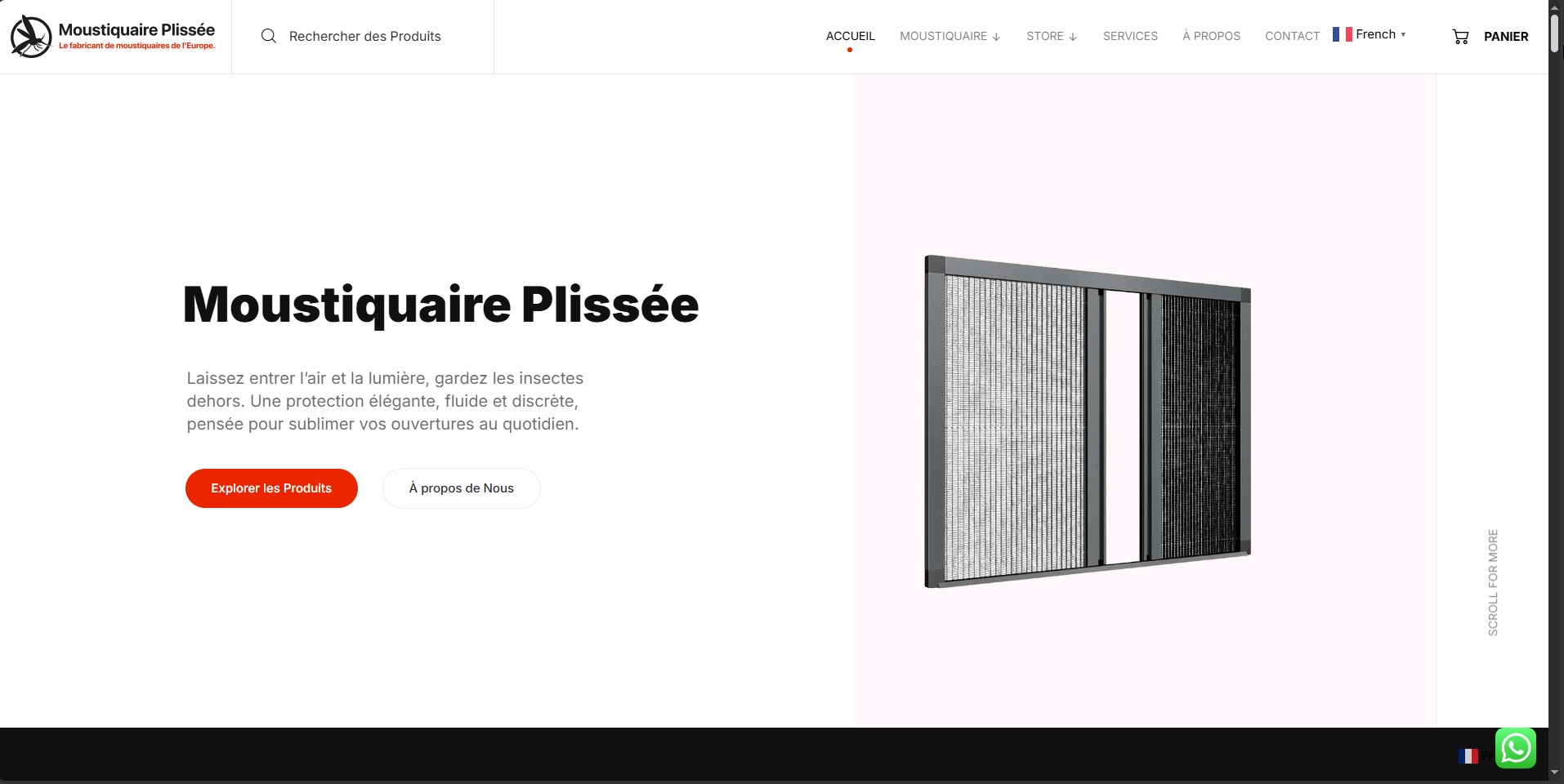 Site e-commerce moustiquaire-plissee.com